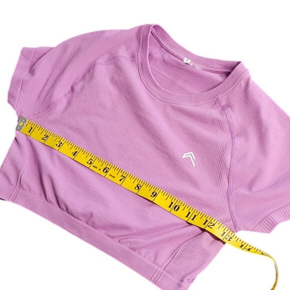 Oner Active Womens Seamless Short Sleeve Crop Top, Stretch, Purple, Size XS/S - Picture 6 of 7